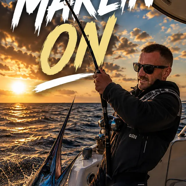 Instagram post: marlin on, sunset strike