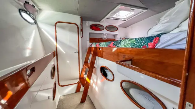 Hull companionway and cabin joinery aboard Mā Tori