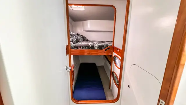 Second guest cabin aboard the Fusion 40